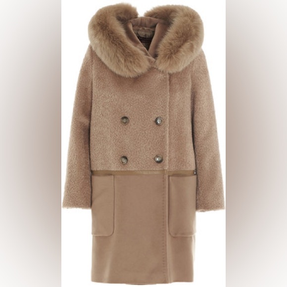 MaxMara alpaca fur hooded coat-BLK T32 rarely worn. Last photo is 4UR reference - Picture 7 of 7